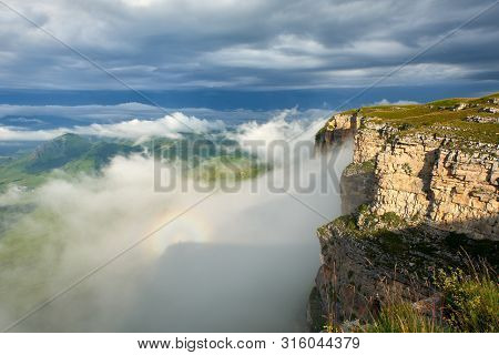 A Brocken Spectre, Also Called Brocken Bow Or Mountain Spectre