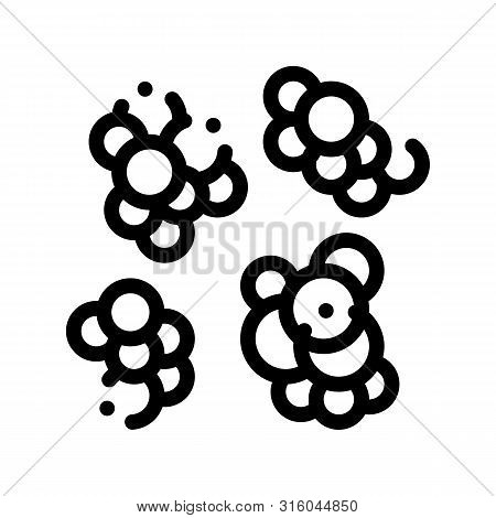 Pathogen Bacterium Sign Thin Line Icon. Microbiology Disease Bacterium Linear Pictogram. Chemical Mi