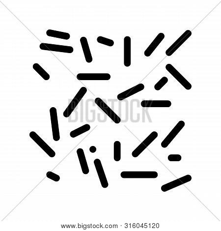 Unhealthy Bacillus Bacteria Thin Line Icon. Disease Organism Bacteria Linear Pictogram. Chemical Mic