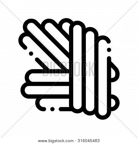 Allegry Organism Pathogen Sticks Sign Icon Thin Line. Epidemic Pathogen Bacteria Linear Pictogram. C