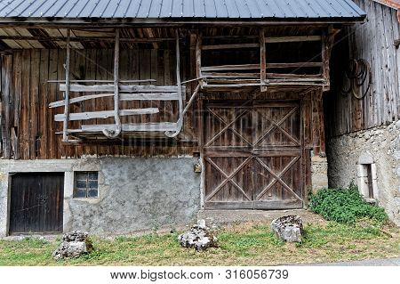 Grangettes Are Traditional Typical Barns Of The Bauges In French Alps