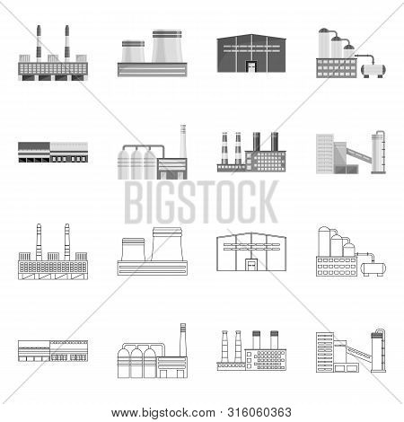 Vector Design Of Production And Structure Sign. Set Of Production And Technology Vector Icon For Sto