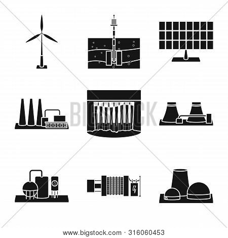 Vector Illustration Of Technology And Bio Logo. Set Of Technology And Alternative Stock Vector Illus