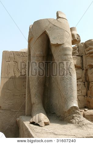 Statue i Karnak templet, Luxor, Egypten
