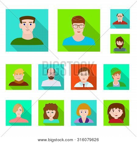 Isolated Object Of Avatar And Person Icon. Collection Of Avatar And Profession Stock Vector Illustra