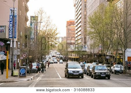 Street Scenes Of Braamfontein Suburb Of Johannesburg Cbd During Afternoon Rush Hour