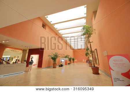 Madrid Spain - May 28, 2019: Unidentified People Visit National Museum Of Thyssen Bornemisza