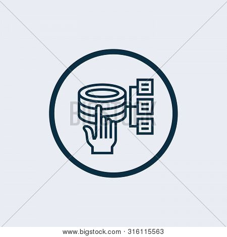 Database Icon Isolated On White Background From Database And Servers Collection. Database Icon Trend