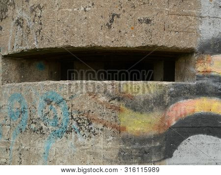 Loophole Embrasure Old Military Bunker Close To