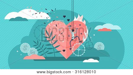Passion Vector Illustration. Flat Tiny Enjoyment Sport Hobby Persons Concept. Abstract Enthusiasm, S