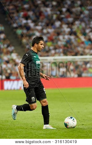 Krasnodar, Russia - August 7, 2019: Shapi Suleymanov Of Fc Krasnodar In Action During The Uefa Champ