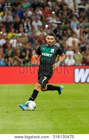 Krasnodar, Russia - August 7, 2019: Remy Cabella Of Fc Krasnodar In Action During The Uefa Champions