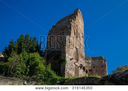 Ruins Of The Baths Of Trajan A Bathing And Leisure Complex Built In Ancient Rome Starting From 104 A