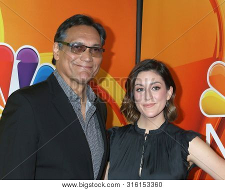 LOS ANGELES - AUG 8:  Jimmy Smits, Caitlin McGee at the NBC TCA Summer 2019 Press Tour at the Beverly Hilton Hotel on August 8, 2019 in Beverly Hills, CA
