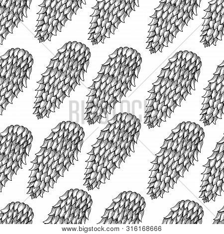 Bump Seamless Pattern. Vector Sketch Hand Drawn Illustration. Winter Holiday