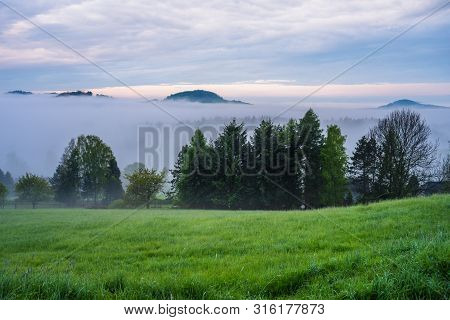 Fall Morning In Bohemian Switzerland, Bohemia, Czech Republic