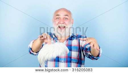 As Individual As You Are. Grandfather On Retirement. Health Care. Happy Old Granpa. Mature Bearded M