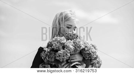 Pollen Allergy. Enjoy Spring Without Allergy. Gentle Flower For Delicate Woman. Girl Tender Blonde H