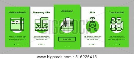 Water Treatment Onboarding Mobile App Page Screen Vector. Filter And Cleaning System Water Treatment