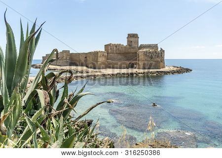 Aragon Fortress From Xv Century  In La Castella, Calabria, Italy