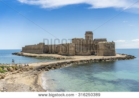 Aragon Fortress From Xv Century  In La Castella, Calabria, Italy