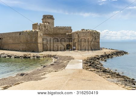 Aragon Fortress From Xv Century  In La Castella, Calabria, Italy