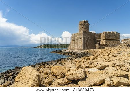 Aragon Fortress From Xv Century  In La Castella, Calabria, Italy