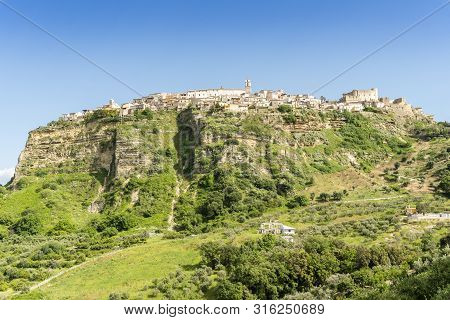Aragon Fortress From Xv Century On Island In La Castella, Calabria, Italy
