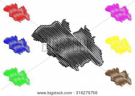 Northern Province (republic Of Rwanda, Provinces Of Rwanda) Map Vector Illustration, Scribble Sketch