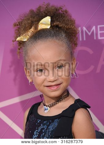 LOS ANGELES - AUG 05:  Mykal-Michelle Harris arrives for the ABC's Summer TCA All Star Party on August 05, 2019 in West Hollywood, CA                
