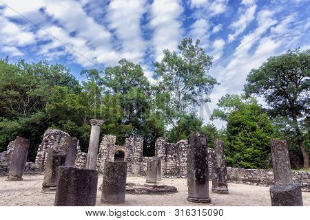The Baptistery At Butrint National Park In Albania
