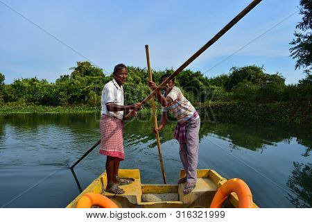 Alipurduar, India- December 4, 2018: View Of A Wooden House At Buxa Tiger Reserve At Doors On A Clou
