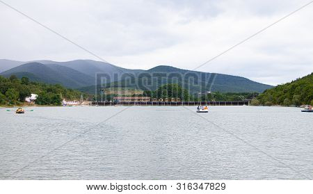 Cypress Lake In Succo. Attractions Anapa. Green Lake. Lake With Clear Water. . The Nature Of Russia.