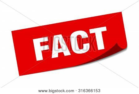 Fact Sticker. Fact Square Isolated Sign. Fact