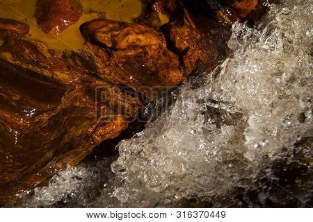 Red Water In Rio Tinto, Huelva