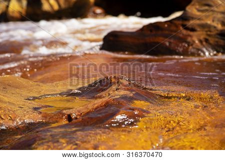 Red Water In Rio Tinto, Huelva