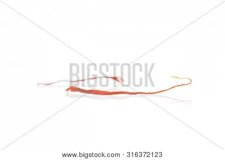 Group Of Two Whole Dry Shaffron Thread Isolated On White Background