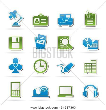 Icônes de bureau et d'entreprise