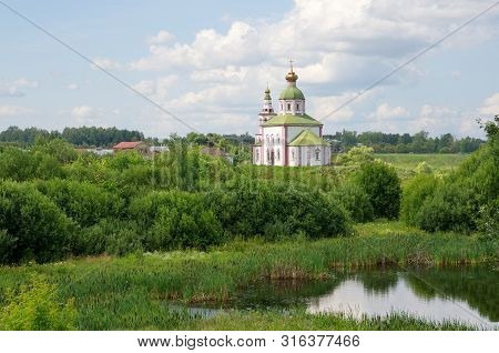Church Of Elijah The Prophet On Ivanova Mountain On The Banks Of The Kamenka River. Suzdal, Vladimir