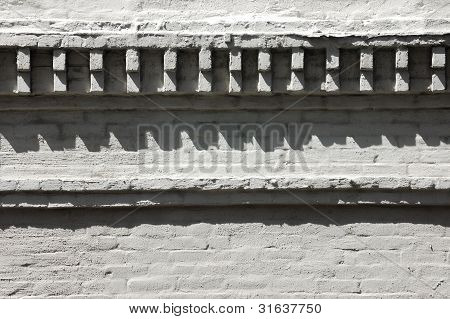 Dekorative hvide mur