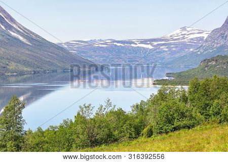 View Of The Norwegian Lake Gjevilvatnet In The Summer