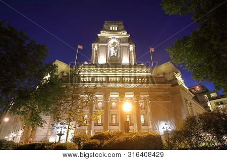 London England - June 1, 2019: Four Seasons Prestigious Hotel In London England