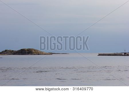 View On Island Washed By Sea In Hvaler Norway