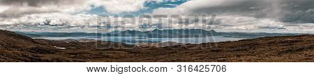 Panoramic View Across Inner Sound Of Raasay Towards The Isle Of Skye From The 626 Metre High Viewpoi