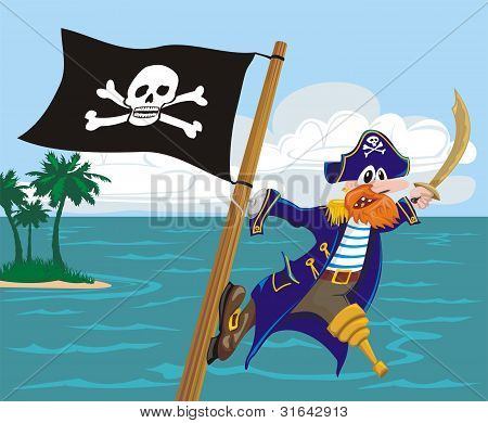 groźny pirata i jolly roger