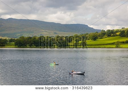 Bala Lake Or Llyn Tegid In Welsh The Largest Natural Body Of Water In Wales And Popular Place For Wa