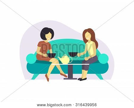 Two Girl Pair Female Vector Photo Free Trial Bigstock