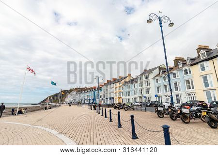 Aberystwyth, Wales / Uk - July 20th 2019 - Aberystwyth Is A Seaside Town On The West Coast Of Wales