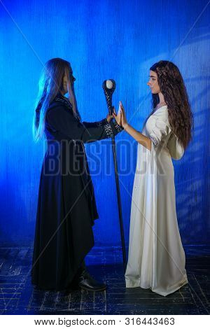 Cosplay Nun And Magician, Characters From The Play.