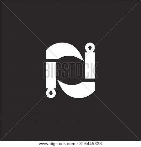 Weapon Icon. Weapon Icon Vector Flat Illustration For Graphic And Web Design Isolated On Black Backg